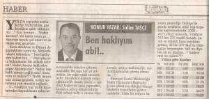 BEN HAKLIYDIM ABİ!.. (GÜÇLÜ ANADOLU GAZETESİ 27 MART 2015)