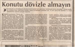 GÜNAYDIN KONUTU DÖVİZLE ALMAYIN 25.03.1993