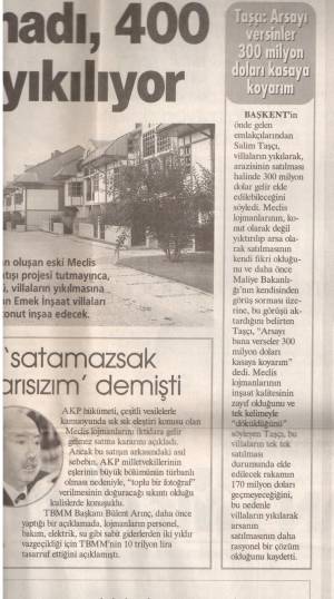 HÜRRİYET ARSAYI VERSİNLER 04.08.2005