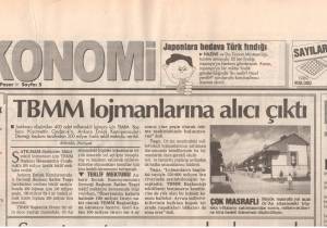 HÜRRİYET TBMM LOJMANLARINA ALICI ÇIKTI 02.08.1992