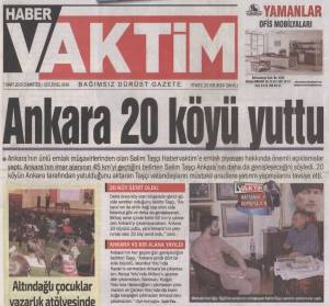 Ankara 20 Köyü Yuttu