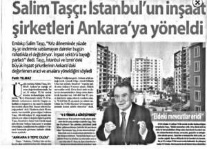 İstanbul'un İnşaat Firmaları Ankara'ya Yöneldi
