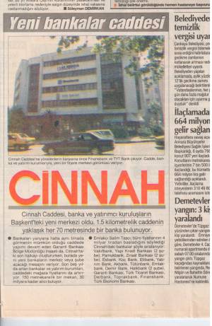 HÜRRİYET GAZ. YENİ BANKALAR CADDESİ 04.08.1995