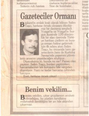 GÖZCÜ GAZ. GAZETECİLER ORMANI 23.03.1999