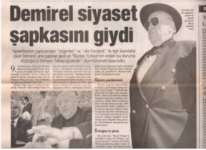 YENİŞAFAK SÜLEYMAN DEMİREL ADINA YAPILAN HATIRA ORMANI 15.07.2001