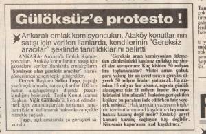 MEYDAN GÜLÖKSÜZ'E PROTESTO 07.11.1992