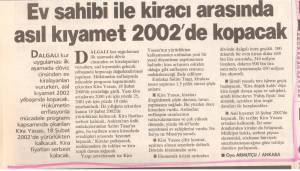 HÜRRİYET EV SAHİBİ İLE KİRACI 12.03.2001