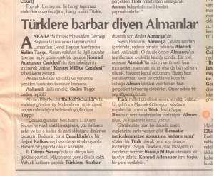 HÜRRİYET TÜRKLER BARBAR DİYEN ALMANLAR 04.01.2003