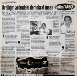 Y.ŞAFAK KRALLIĞIN ARDINDAKİ DEMOKRAT İNSAN 20.08.2002